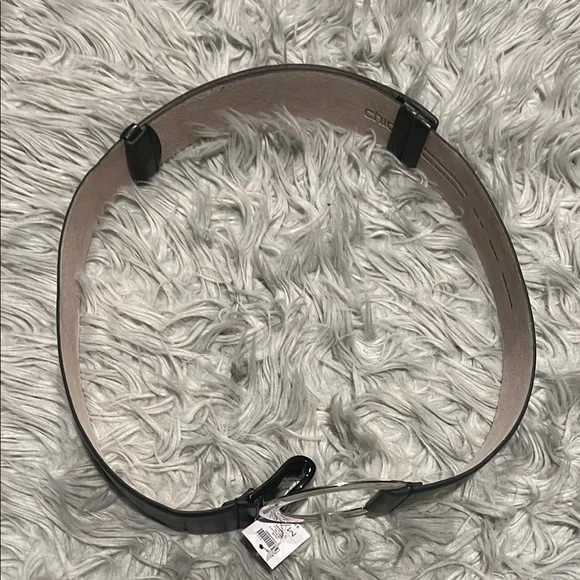 Chico's Elegant Black Belt with Shiny Silver Buckle - Picture 9 of 9